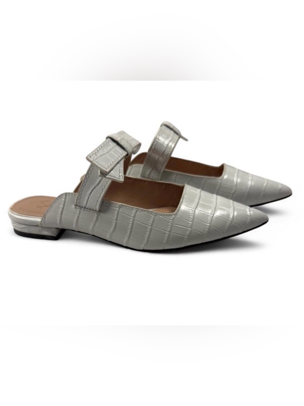 AD & Daughters Jemma Croc textured mules